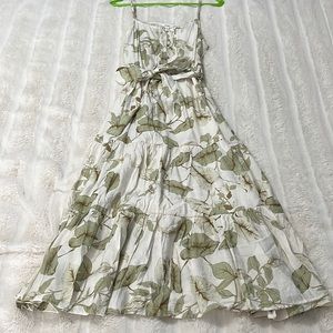 Cute leaf midi dress